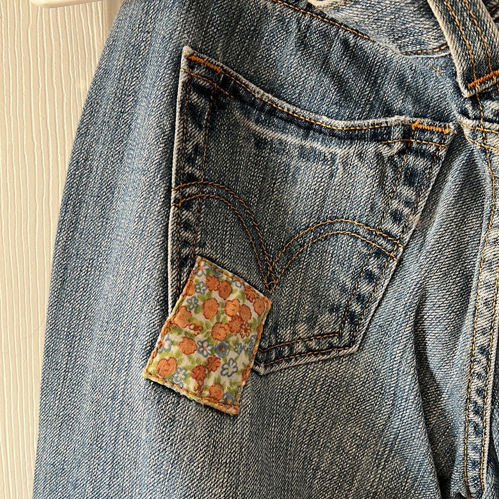 Rare!! Patchwork Boho Levi’s - image 5